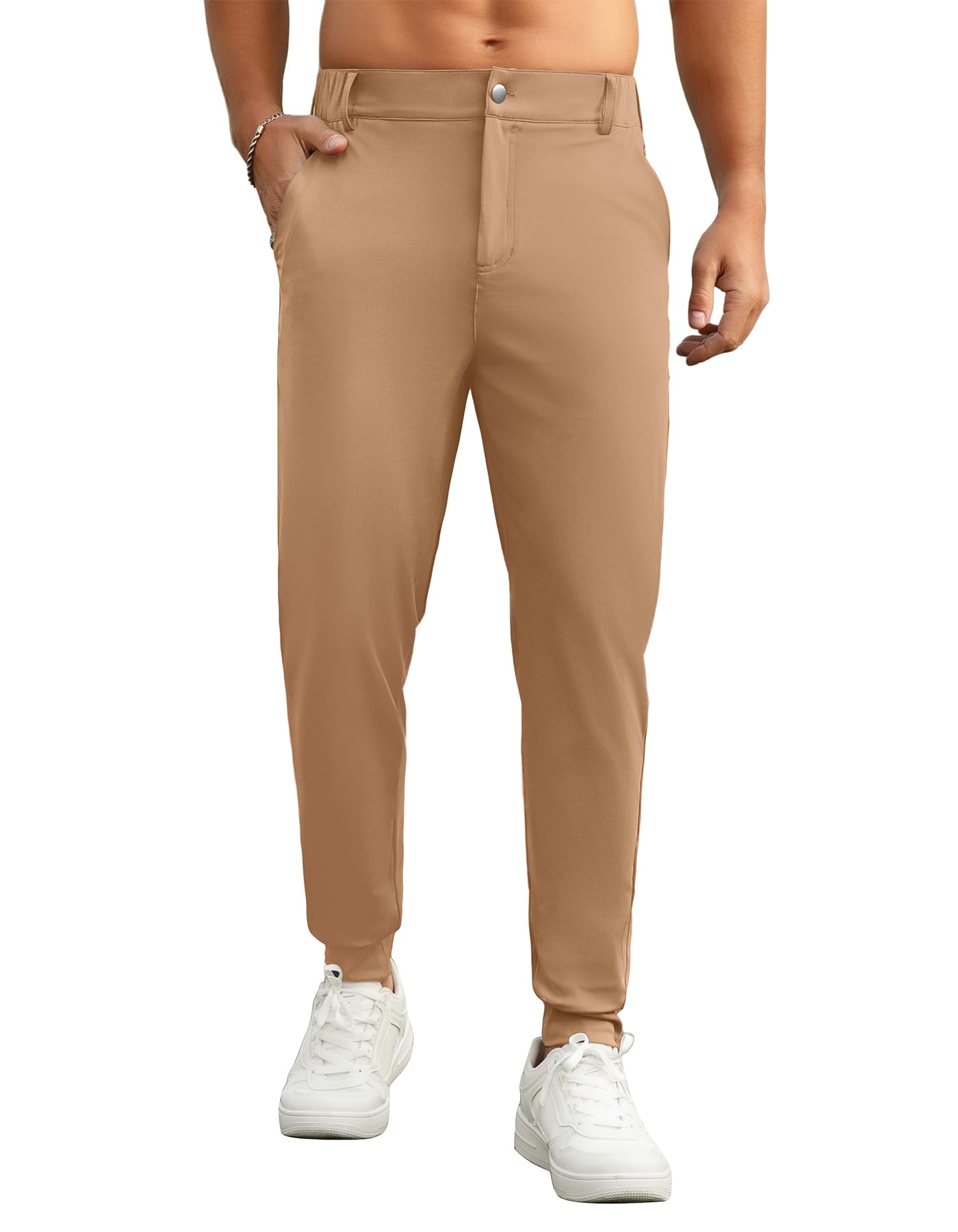 Askdeer Mens Golf Pants Casual Slim Fit Joggers Stretch Sweatpants Yoga Running Dress Work Pants with 5 Pockets