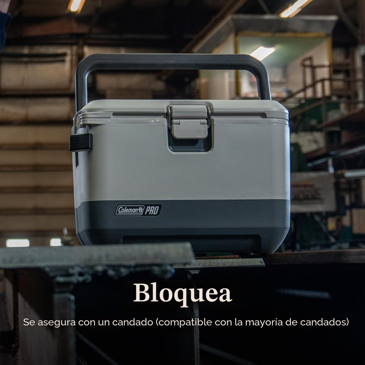 Coleman Pro - Lonchera rígida aislada de Alta Resistencia, Enfriador portátil Duradero para Uso Resistente al Aire Libre y Lugares de Trabajo, Puntos de Anclaje para un Transporte Seguro y