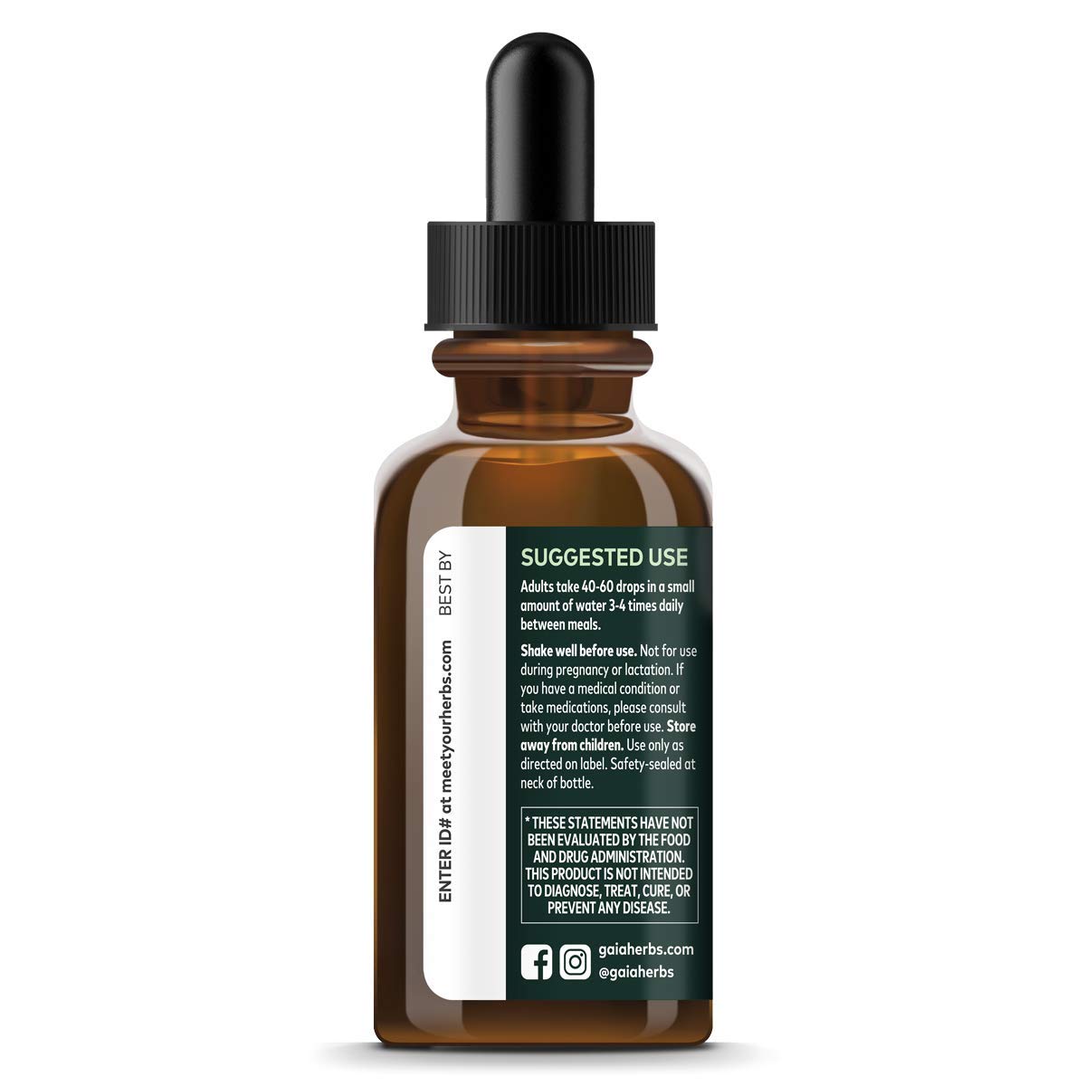 Gaia Herbs Melissa Supreme, Alcohol Free Liquid Herbal Extract, 1