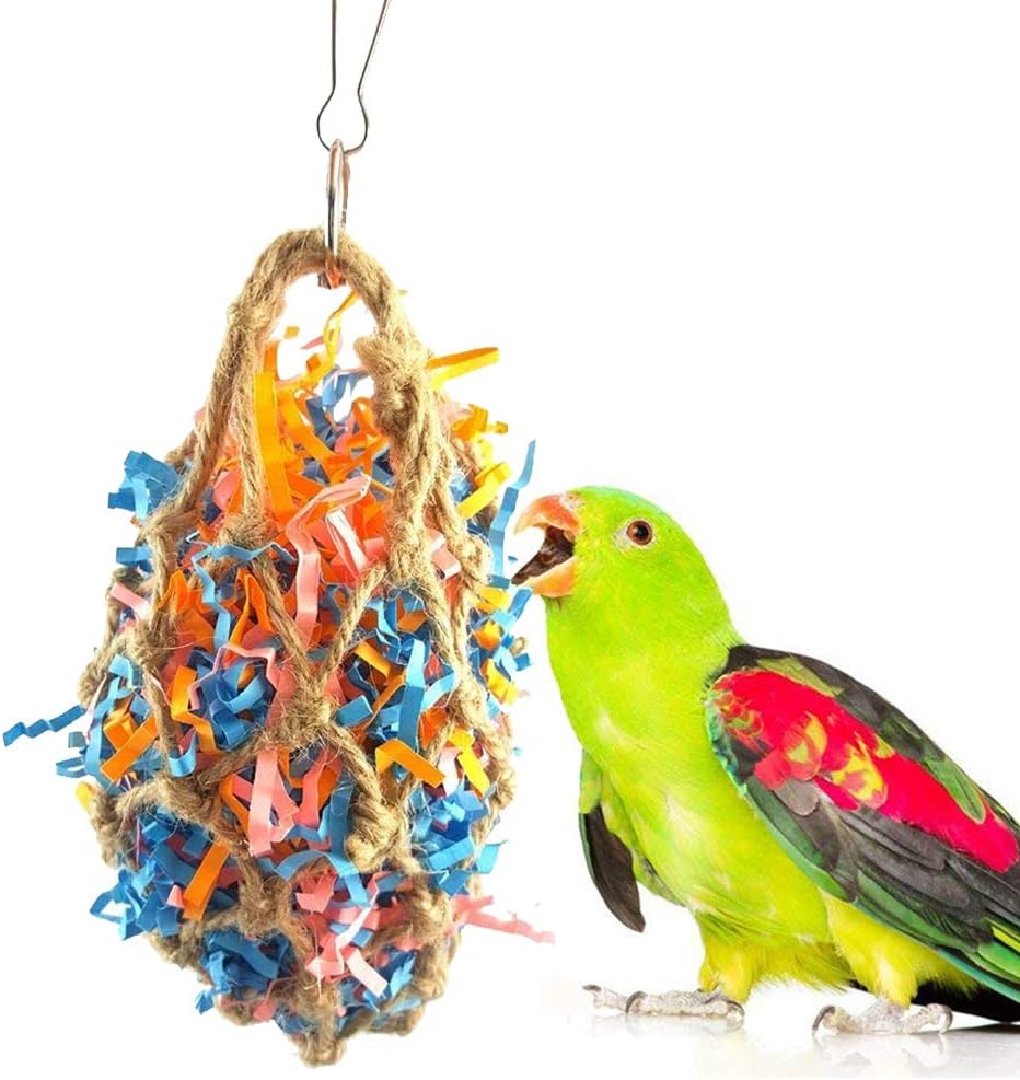 Bird Foraging Toys Star Bird Chew Toy Shredder Toy- Beaks Toys for Hidden Treasures Parrot Cage Toys Cages Shredder Cockatiel Conure…