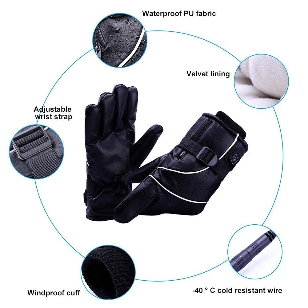 Guantes térmicos para Mujeres y Hombres, Guantes térmicos de Invierno Impermeables, Guantes de Mano cálidos con Pantalla táctil para Acampar al Aire Libre