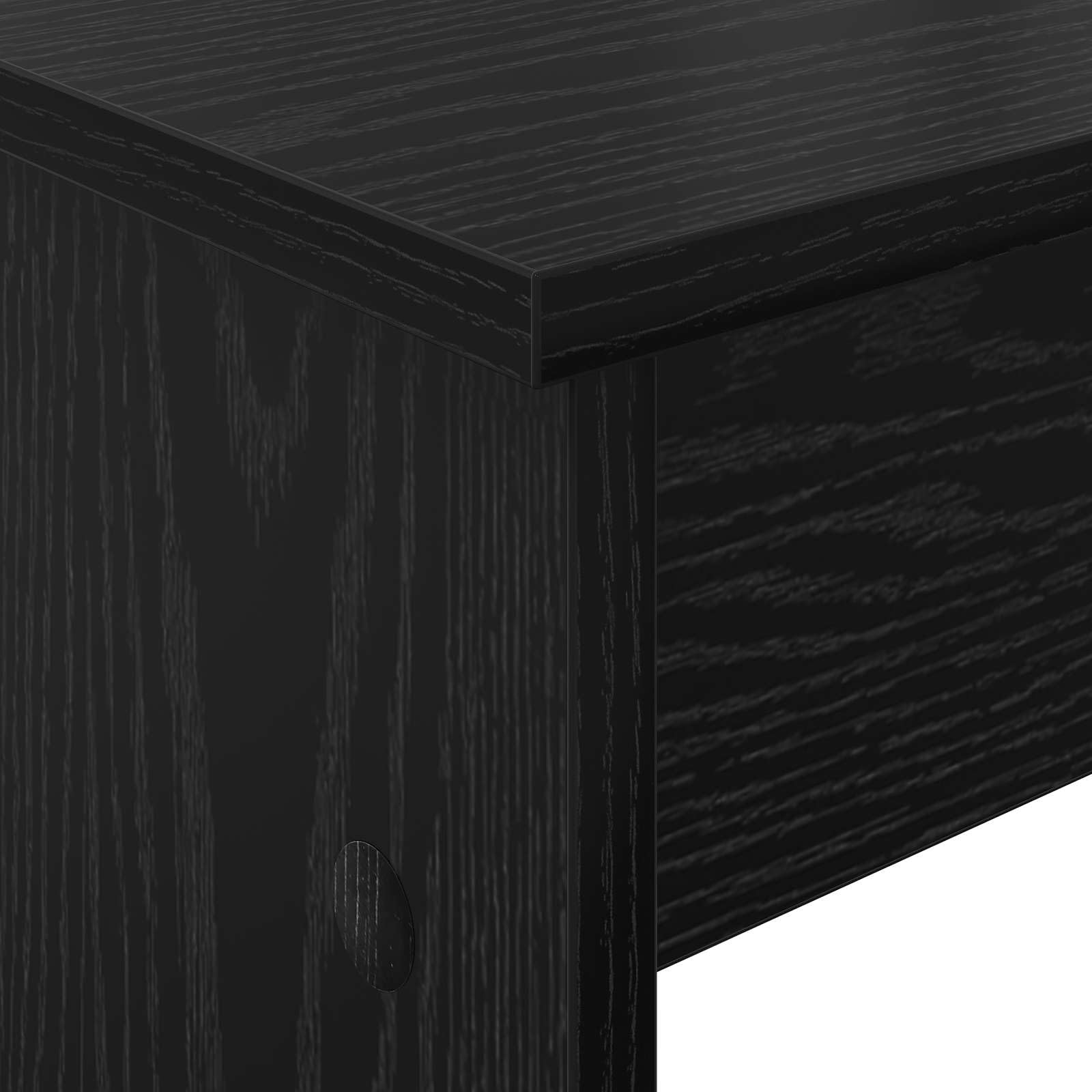 vidaXL Supporto per Tastiera Rovere Nero 100 x 32 x 64 cm, Supporto per Tastiera Moderno Rettangolare, Arredamento Musicale Durevole per Posizionamento di Strumenti e Aiuto alla Pratica in Salotto