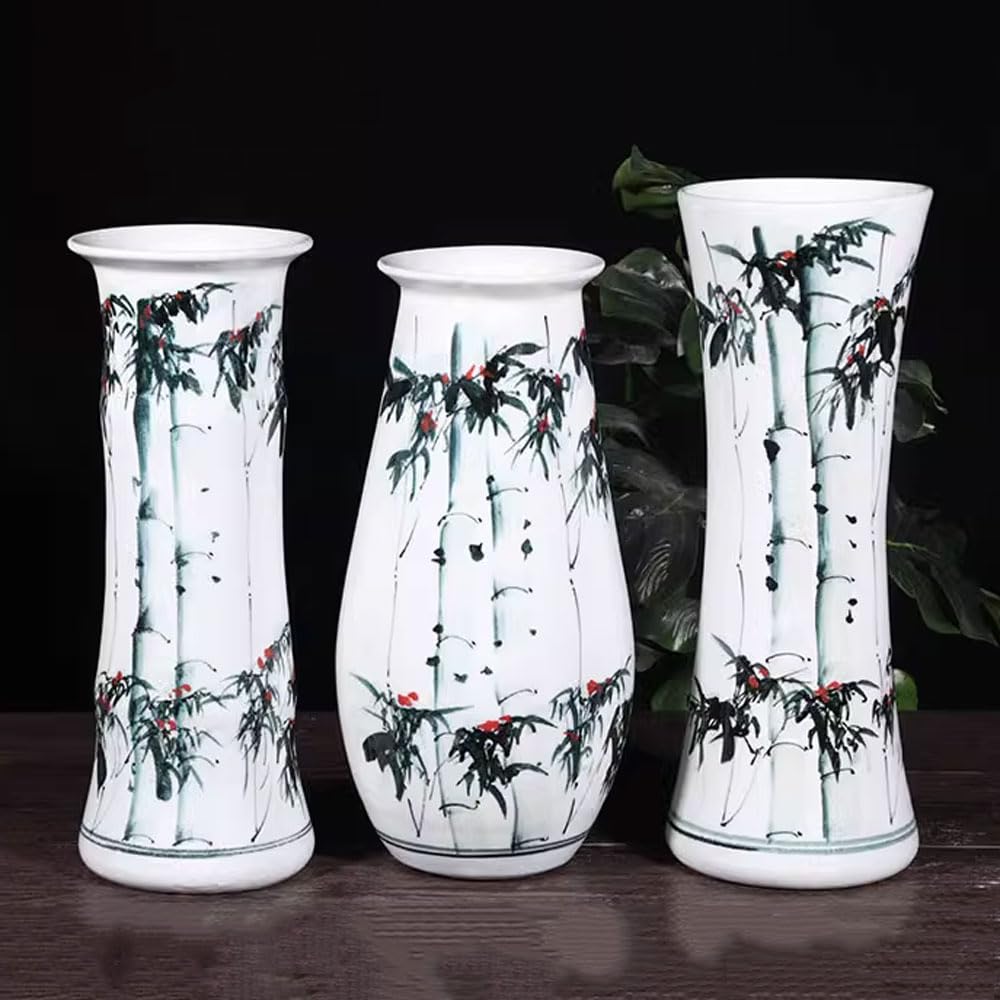 Amazon.co.jp: KOMFGT セラミック小型花瓶 - 中国スタイル 手描き 花瓶