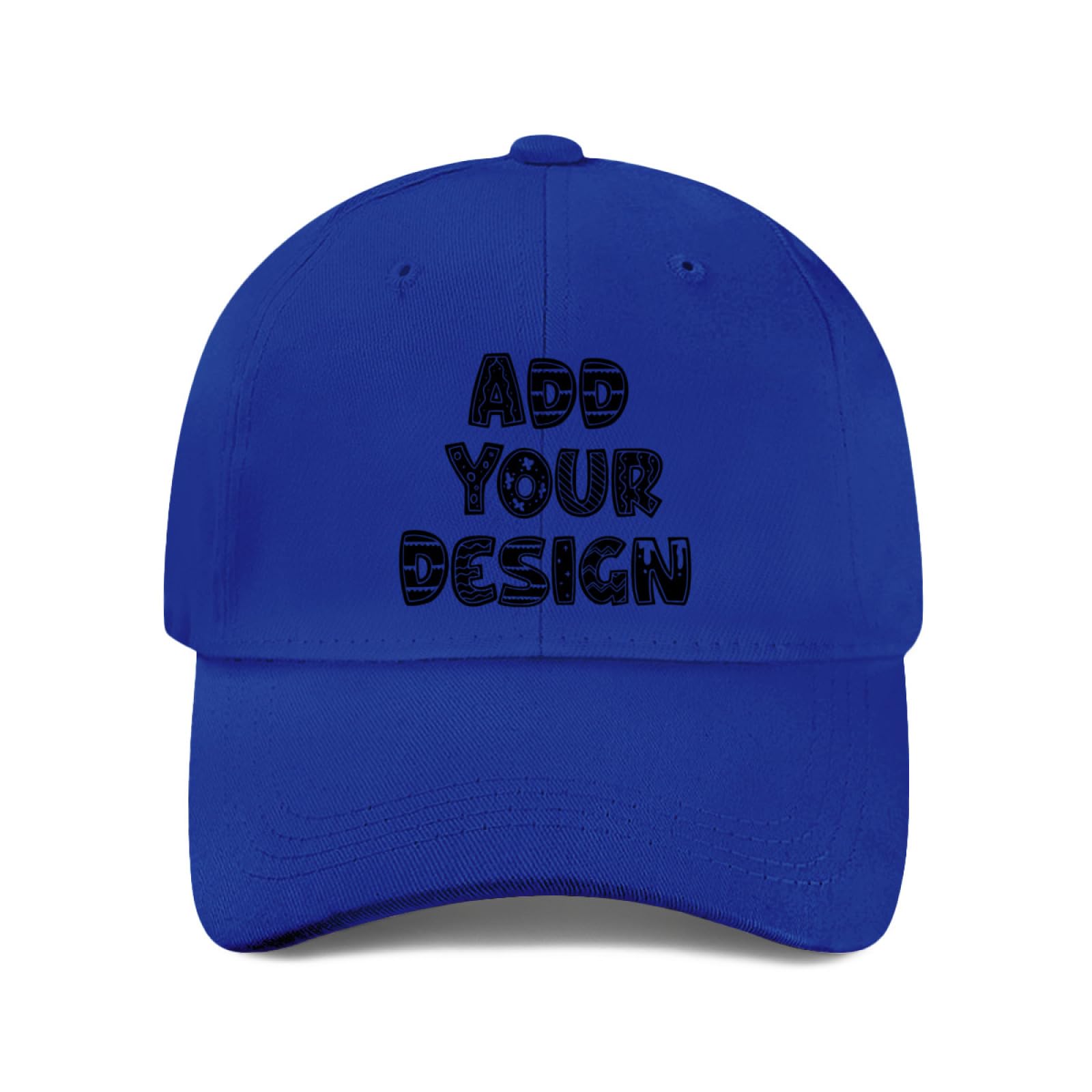 Miujonvy Soft Trucker Hat Custom Logo Text Here Soft and Stretchy Caps Dark Blue