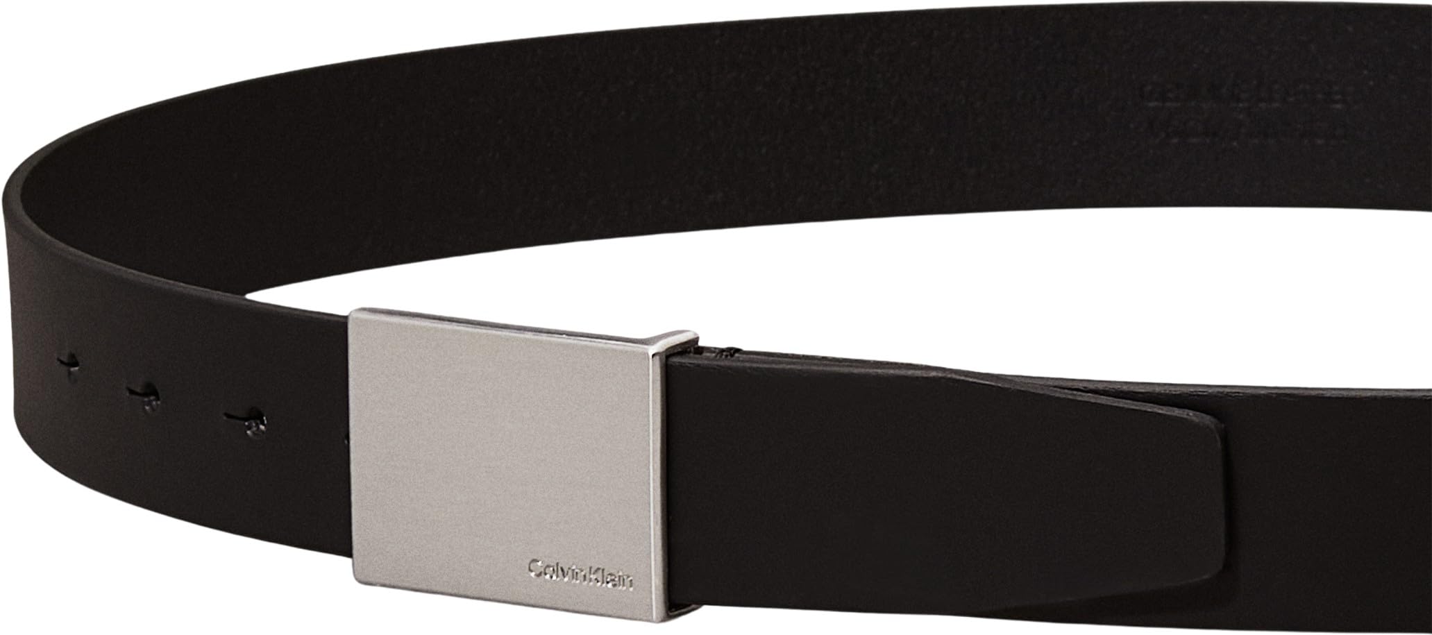 Calvin Klein Męski pasek Formal Plaque Belt 3,5 cm skórzany pasek, czarny (black 001), 85|#85|#673 (Herstellergröße: 85)