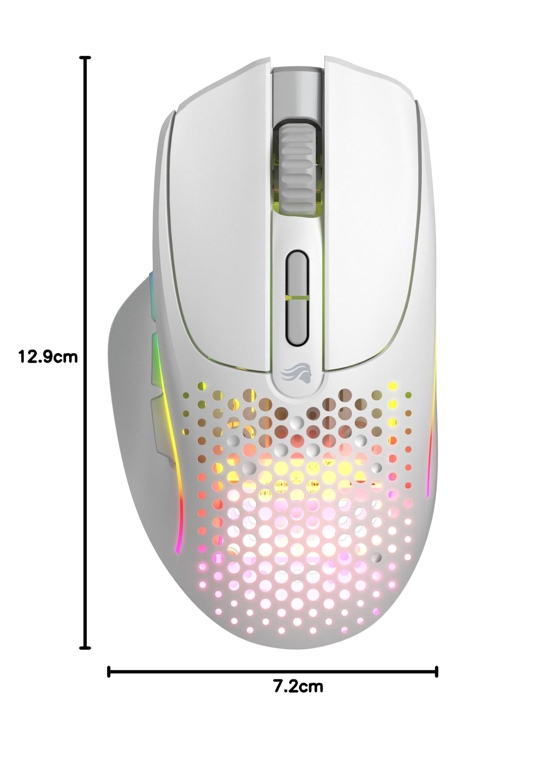 GLORIOUS Model I 2 Wireless Gaming-Maus, 75g, 9 Tasten, BAMF 2.0, Mattweiß | Motion-Sync, Optische Schalter, Austauschbare Daumentasten, Flexibles Paracord-Kabel, PTFE-Füße, RGB-Lichter, PC E-Sports