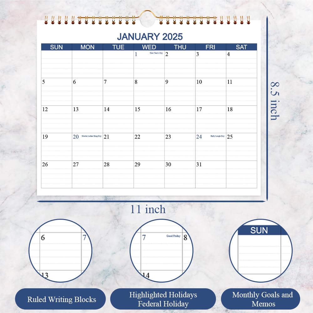 Calendar 2025-2026, Wall Calendar 2025-2026 from Aug 2025 to Dec 2026, 17 Monthly Calendar - Image 3