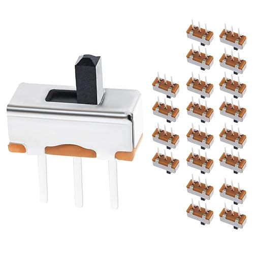 Miniatura 15 de SPDT - Mini interruptor deslizante micro -1p2t 2 posiciones, 40 unidades, 40 unidades, 0.157 in, interruptor deslizante vertical vertical para placa