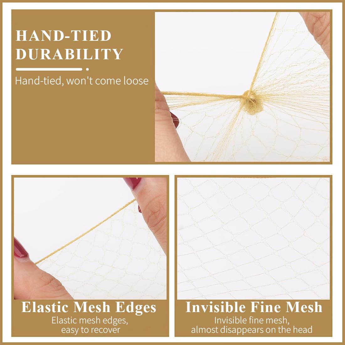 Redecillas Invisibles 20 Piezas Horquillas Pelo Mallas Elástica Bollo Pelo Bailarina Ballet Dorado