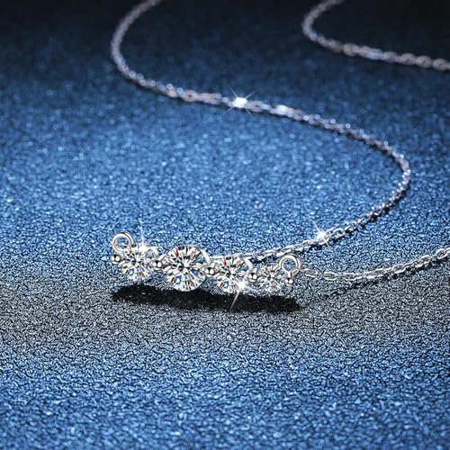 Gargantilla de plata de ley con diamantes para mujer estilo coreano 4