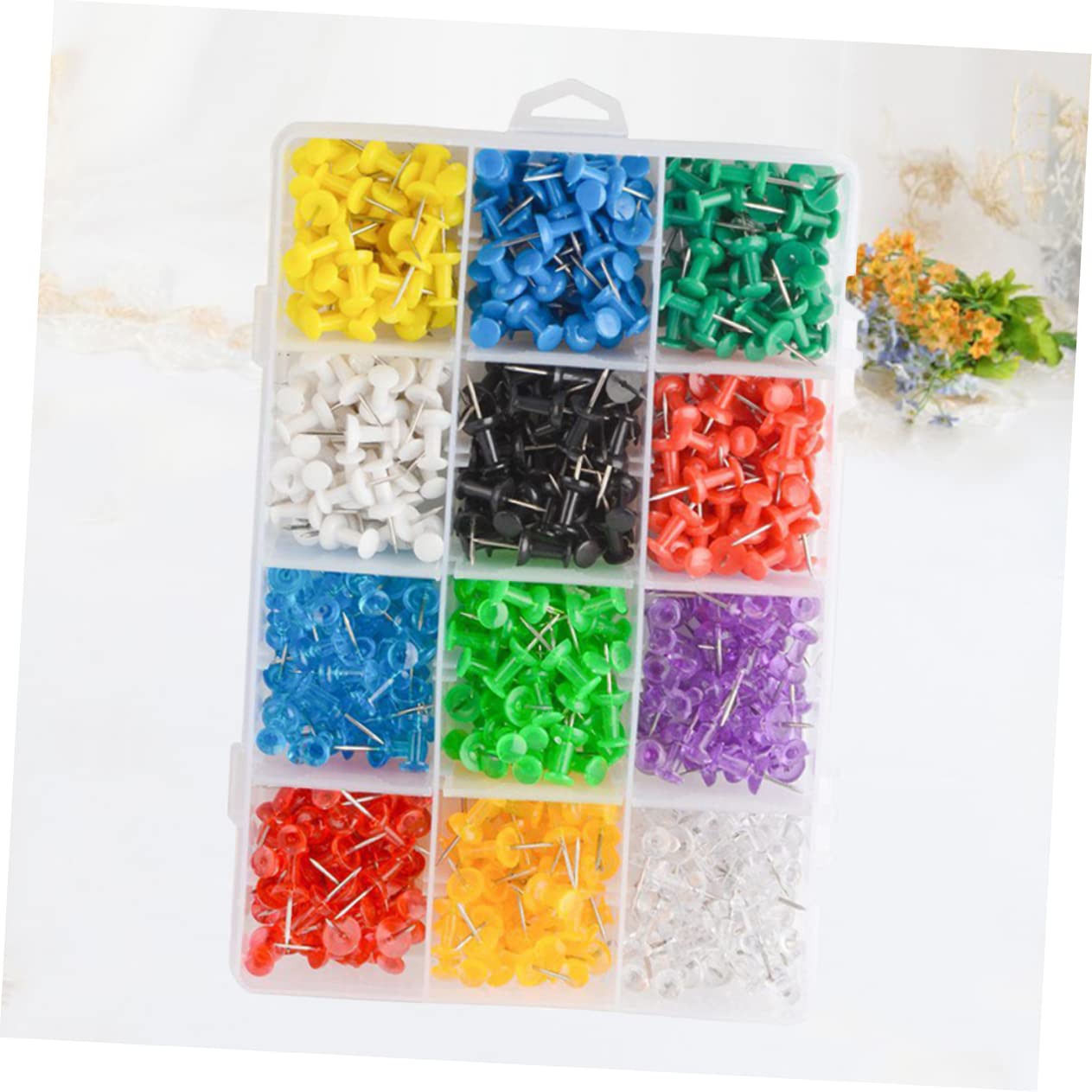 12piezas Chinchetas De Corcho Coloridas para y Tableros De Anuncios para y Escuela