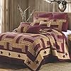 Virah bella 2 piece fullqueen lodge quilt bedding set rustic country reversible comforter set with decorative pillow shams homestead red  urban country home decor