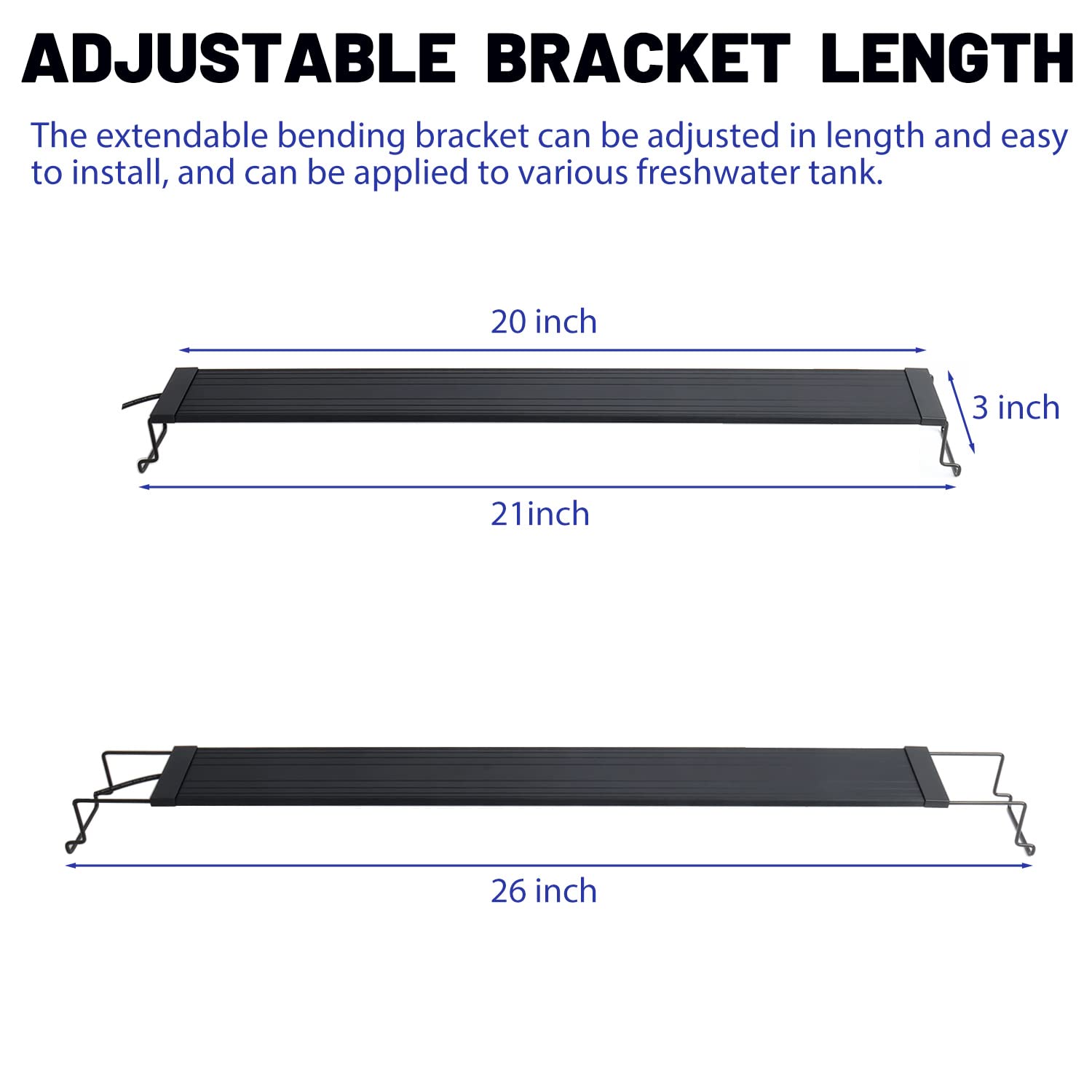 WaterRebirth Luz LED para acuario (20-26 pulgadas)