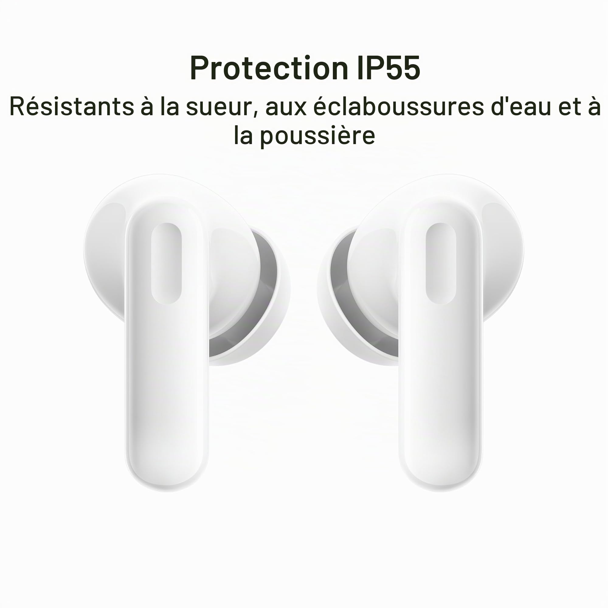 Oppo Enco Buds3 Pro Écouteurs True Wireless, 54 h d'autonomie, Pilote Dynamique de 12,4 mm, BT 5,4, Commandes tactiles, Annulation du Bruit Passif, Android et iOS, IP55, [Version Italienne], Blanc | Ultra léger 4,3 g, basses puissantes 12,4 mm, annulation