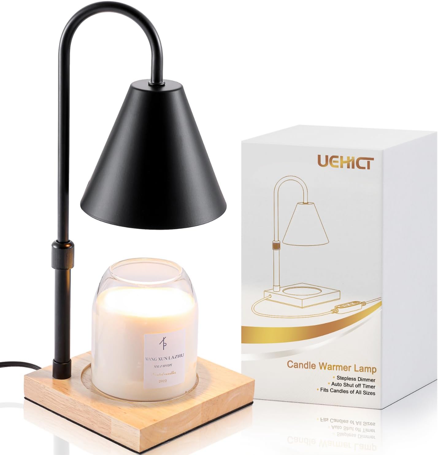 UEHICT Electric Candle Warmer Lamp, Height Adjustable