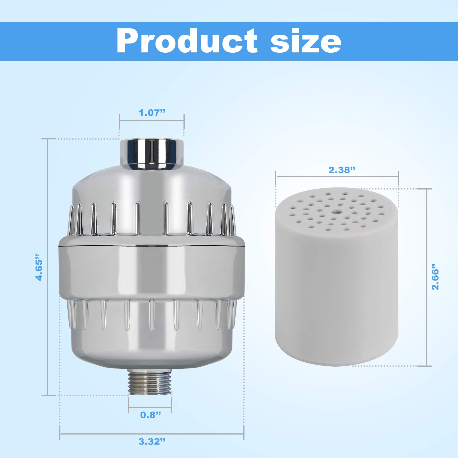 Filtro Doccia 20 Stadi Con Vitamina C - Rimuove Cloro E Calcare | Per Pelle E Capelli Più Sani - Foto 9