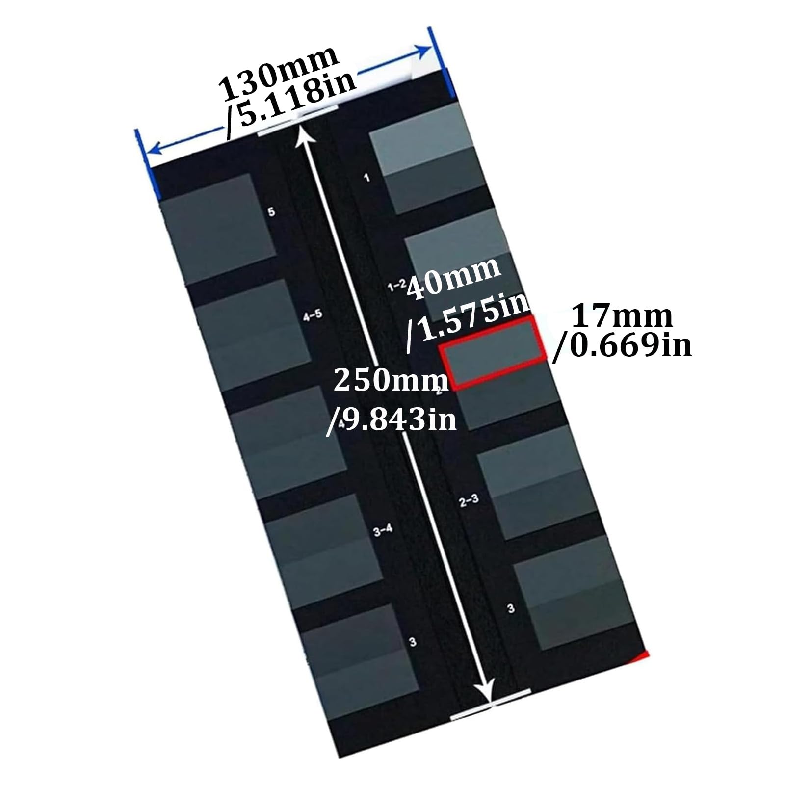 Tarjeta de Prueba de Solidez del Color Textil con 5 Niveles de Prueba,Escala de Grises EstáNdar para Evaluar Manchas,Adecuado para Las Industrias Textil,de ConfeccióN y de ImpresióN