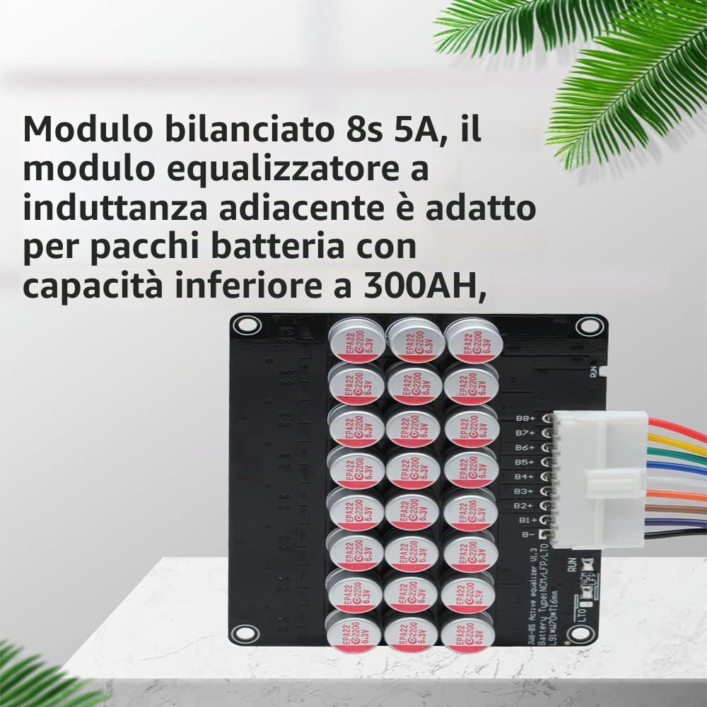 Batteria al litio 8S 24 V Balance Li-ion Lifepo4 al litio attivo Equalizzatore Balance Board Condensatore