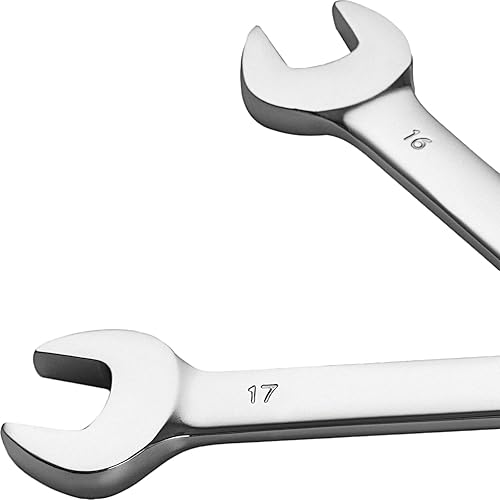 Miniatura 9 de Juego de llaves de trinquete, 16 piezas, kit de llaves combinadas multifuncionales métricas de 0.236-0.866 in, acero al cromo vanadio, llaves de