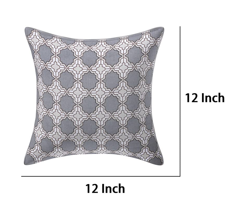 Image of Texstylers Pure Cotton Reversible Jaipuri Print 12x12 Inch Cushion Covers,02