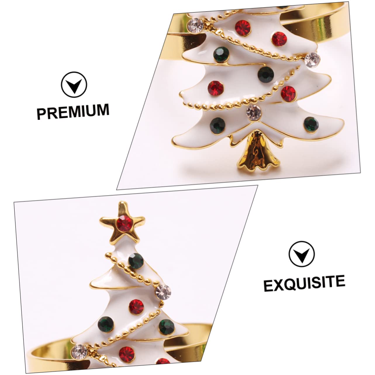 TOPBATHY 20 Pz Portatovaglioli Natalizi Decorazioni Per La Tavola Della Festa Di Natale Decorazioni Per Tovaglioli Per Feste Di Natale Arredamento Tovagliolo Bianca Forniture Di Zinco