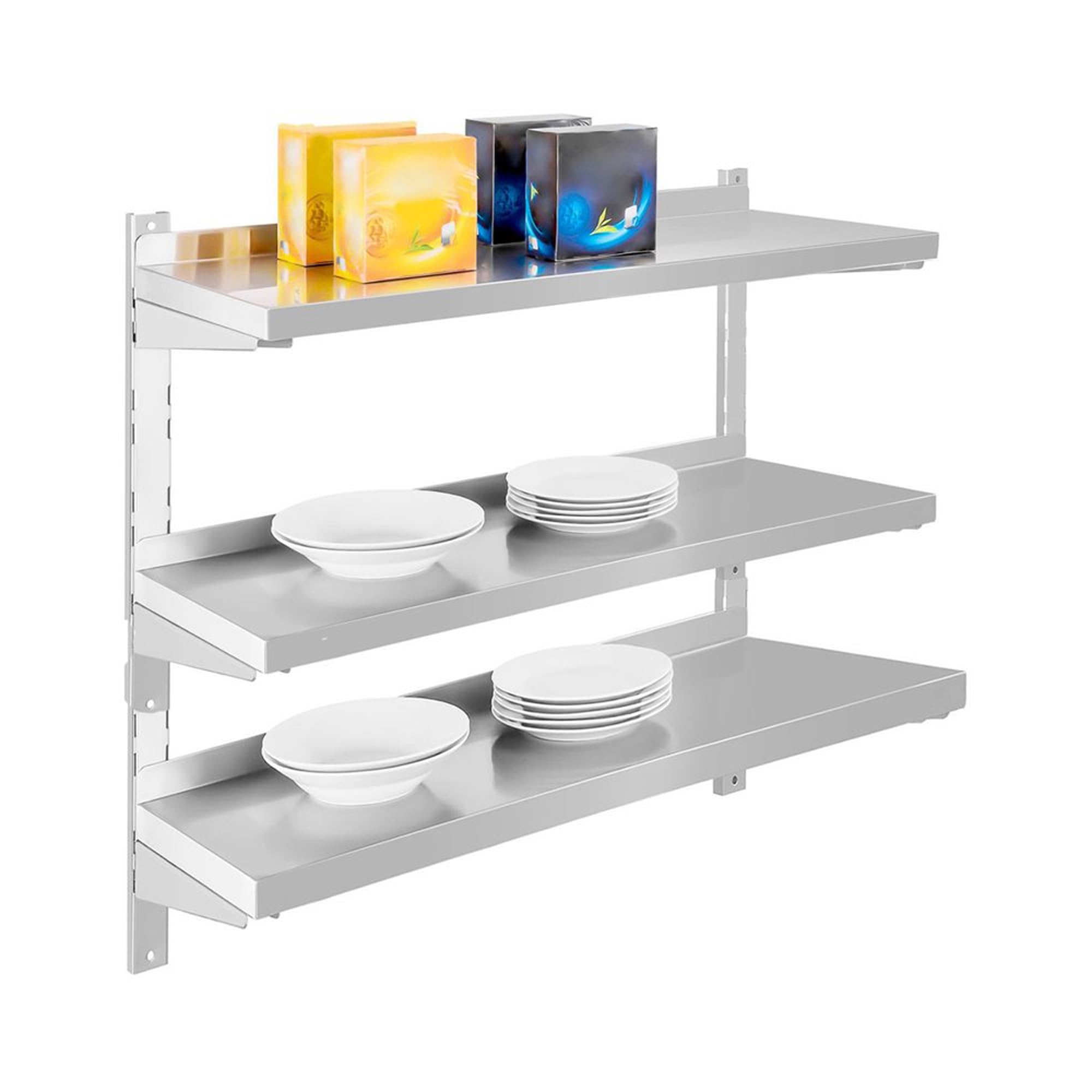 Stalwart DA-VWS1533 Wall Shelf 3 Levels 1500x300x1100mm Stainless Steel