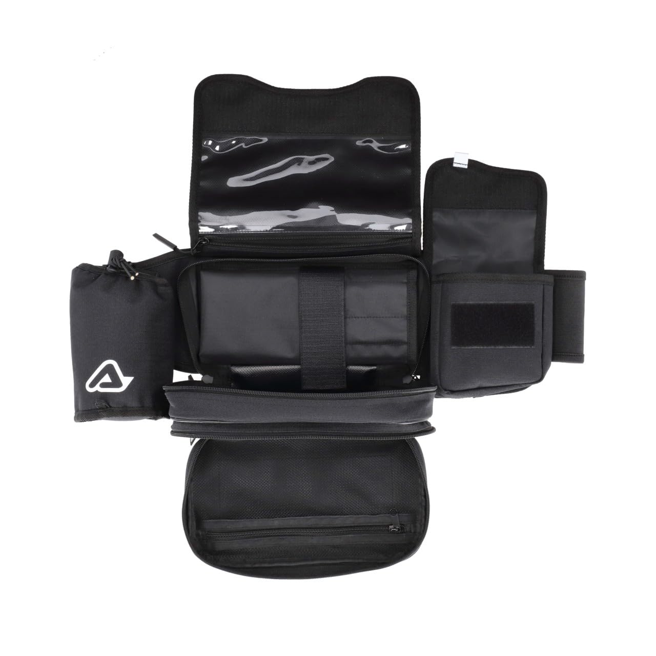 ACERBIS Impact Logo Marsupio Motocross Enduro Offorad, Nero/Bianco e Nero/Grigio, 5 Litri, 95% Poliestere 2% PVC 3% Altri, Chiusura con Fibbia, Fascia Elastica Doppia