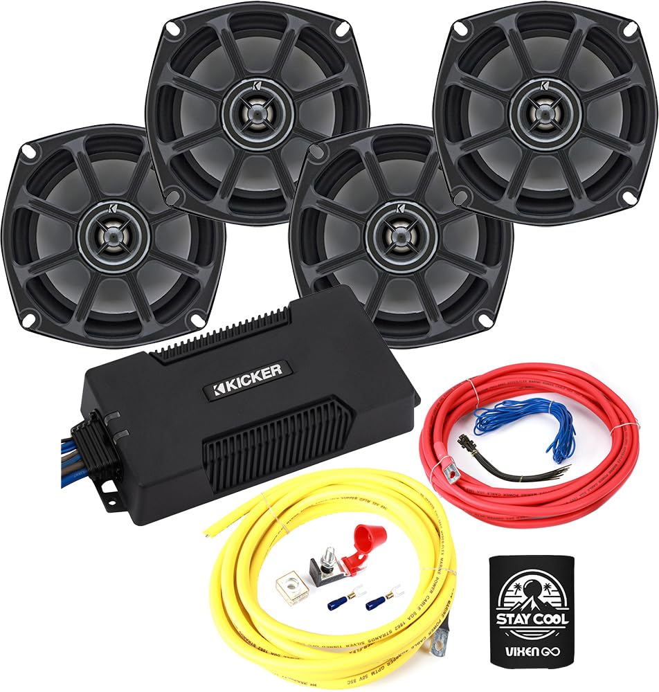 ハマーH2 03'～07' KICKER ドアパネル 4枚セット 電飾付き！ Amazon.com: KICKER Speakers and Amp Package of 4 Items: 4-Channel