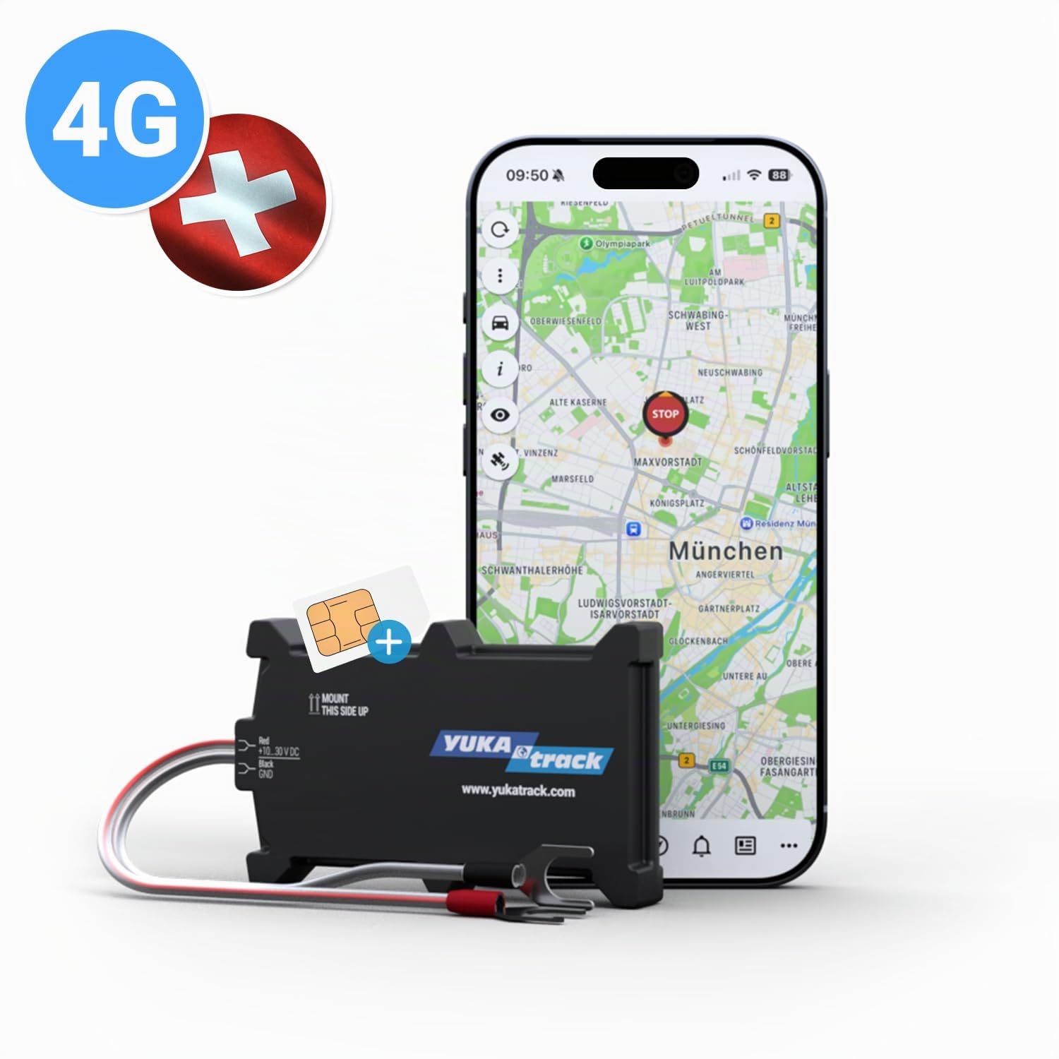 easyWire 4G GPS Tracker für Auto, Motorrad, LKW und Wohnwagen | SIM-Karte und Datenflat inklusive, Live-Ortung europaweit, Fahrtenbuch, ohne Abo und Vertrag, sofort einsatzbereit