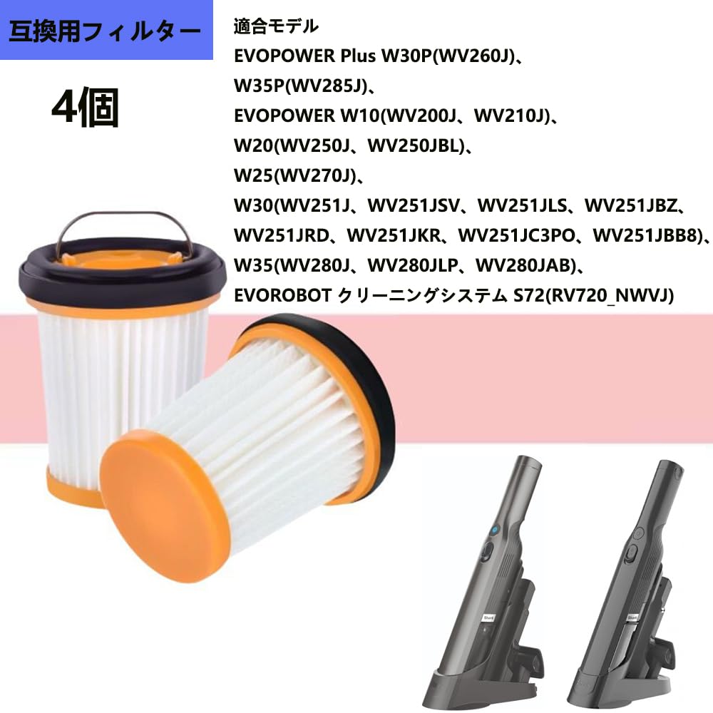 Amazon.co.jp: Emdou掃除機フィルターHEPA交換品4個XFF200J替代