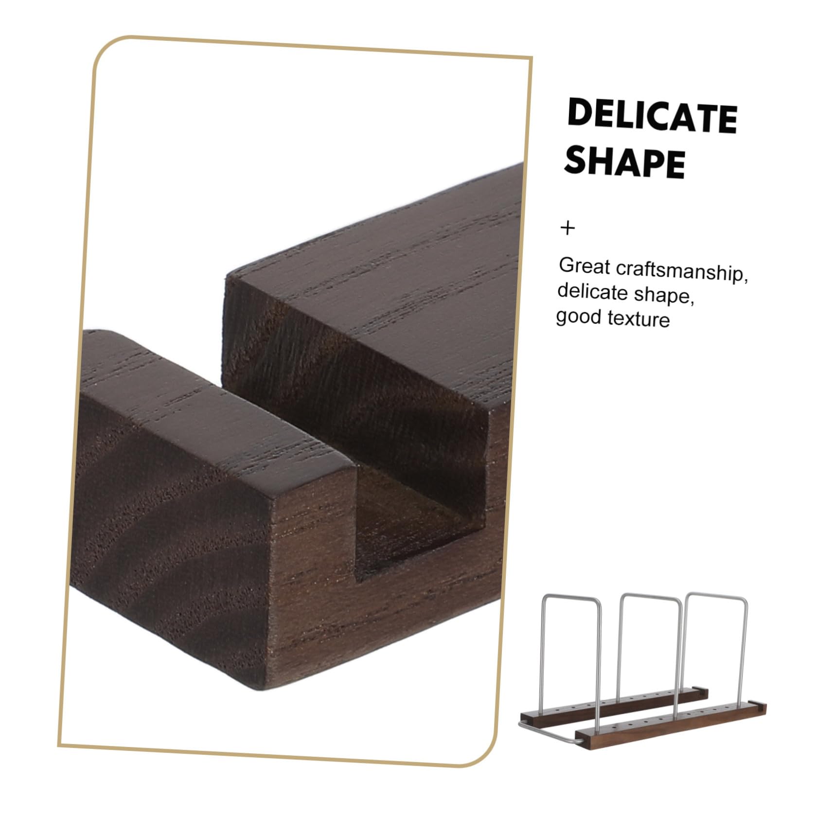 Happyyami Supporto Vintage in Legno per Dischi e CD da Tavolo, Compatto
