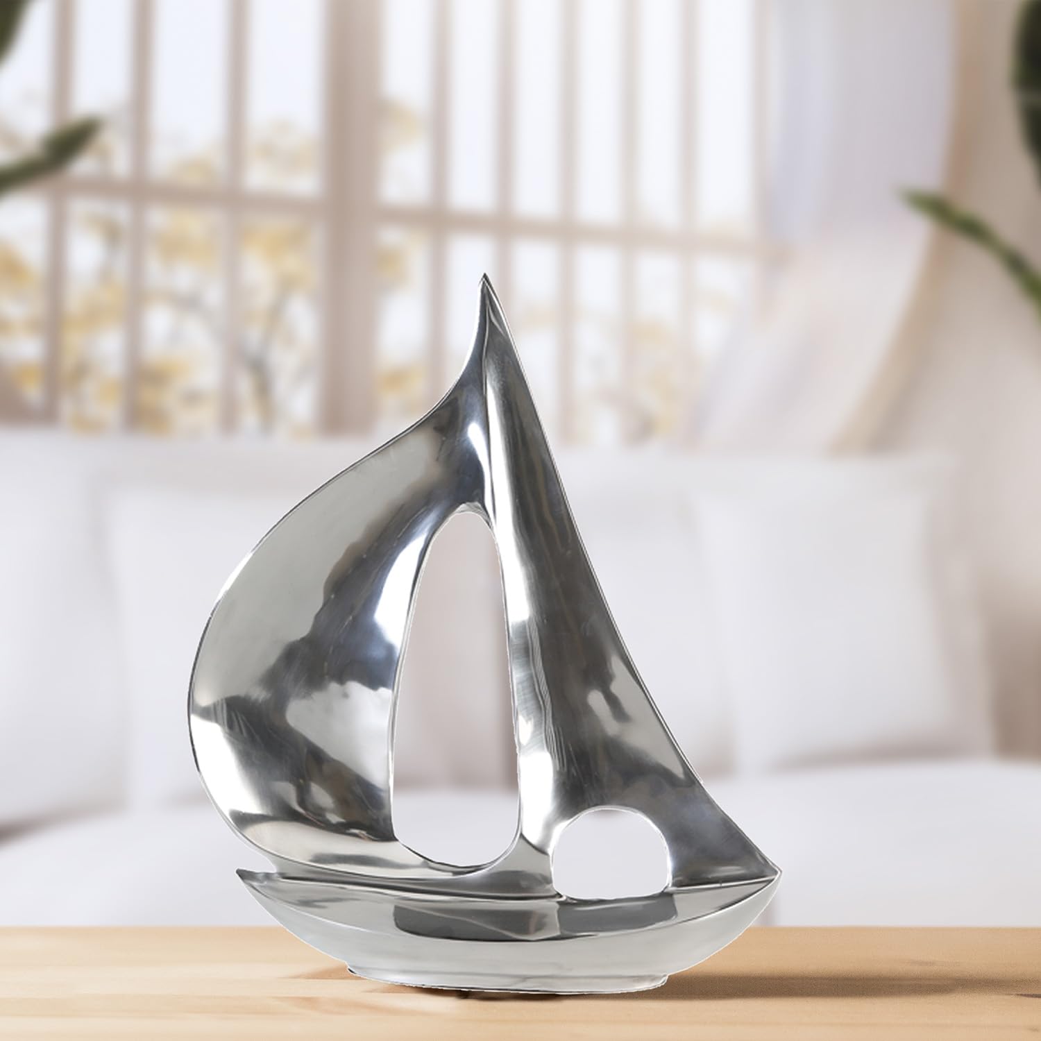Casablanca – Escultura de Aluminio – Pulido – Decoración de baño – H 35 cm