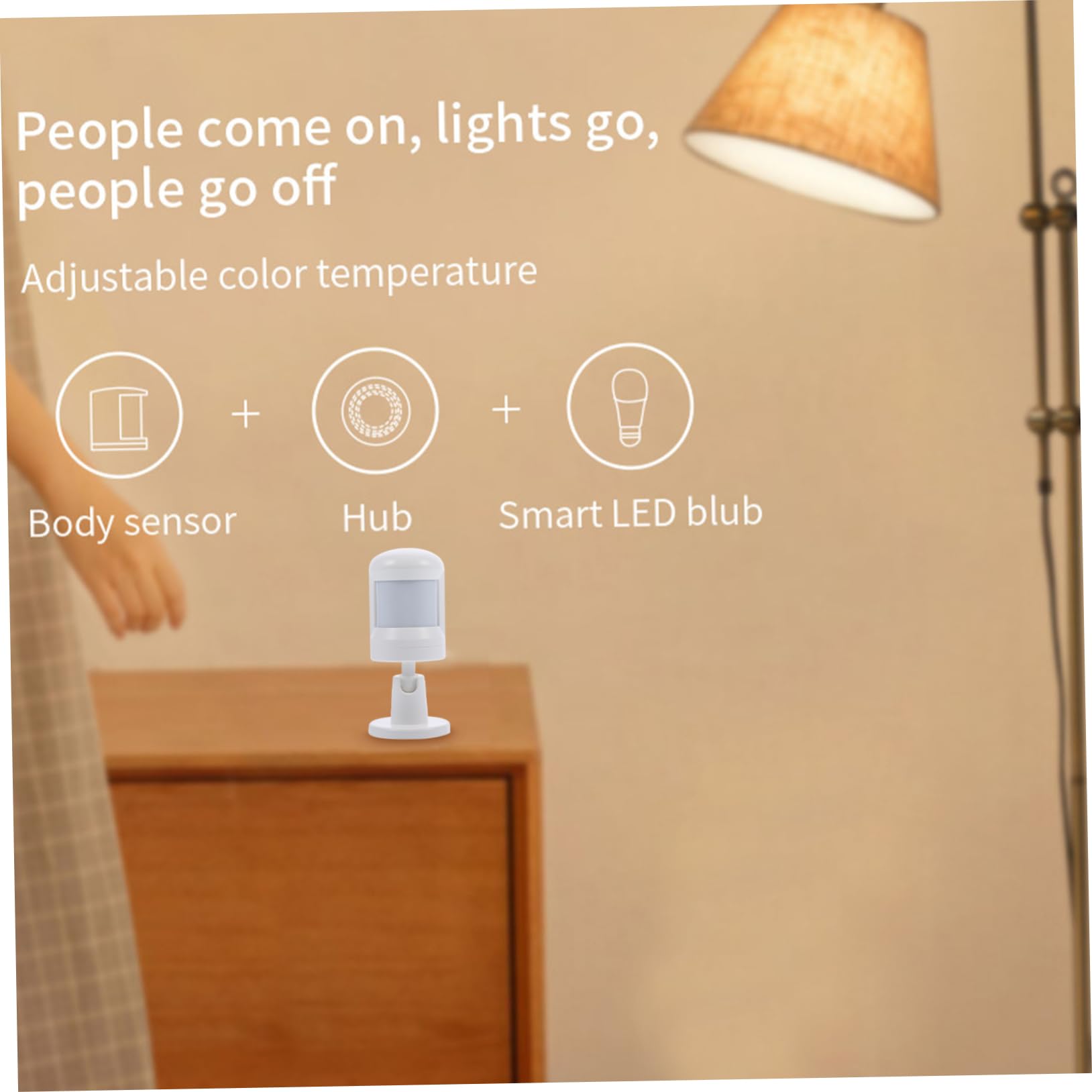 HOMSFOU De Infrarrojos Gran Angular Sensor Corporal y Sistema De De Movimiento Pir Hogar