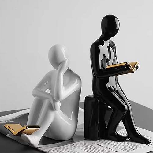 Miniatura 2 de Linxia Sujetalibros de lectura de cerámica decorativa para el hogar, oficina, mesa y escritorio, tapón de decoración para libros, películas, CDs,