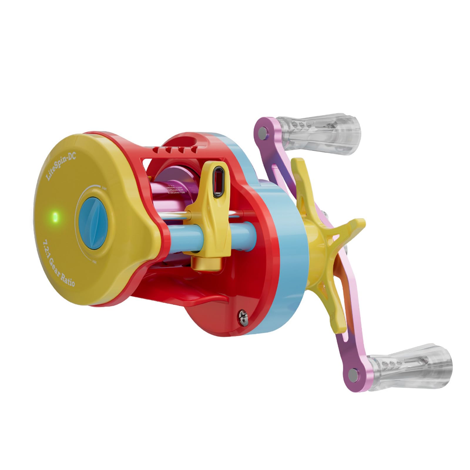 QIAOLIDA Colorful Baitcasting Fishing Reel Portable Rotates Fishing Reel With Electronic Charging For Smooth Casting