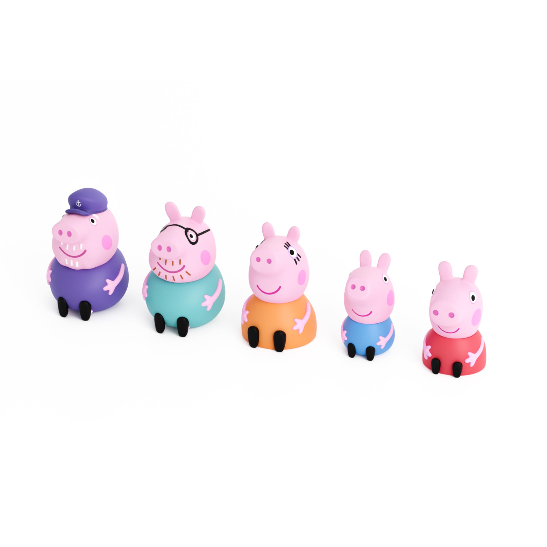Peppa Pig – Set di 5 marionette da dito Peppa Pig Family – Acqua e Bagno Giocattoli – Età 3 (DeQube 919D00049)