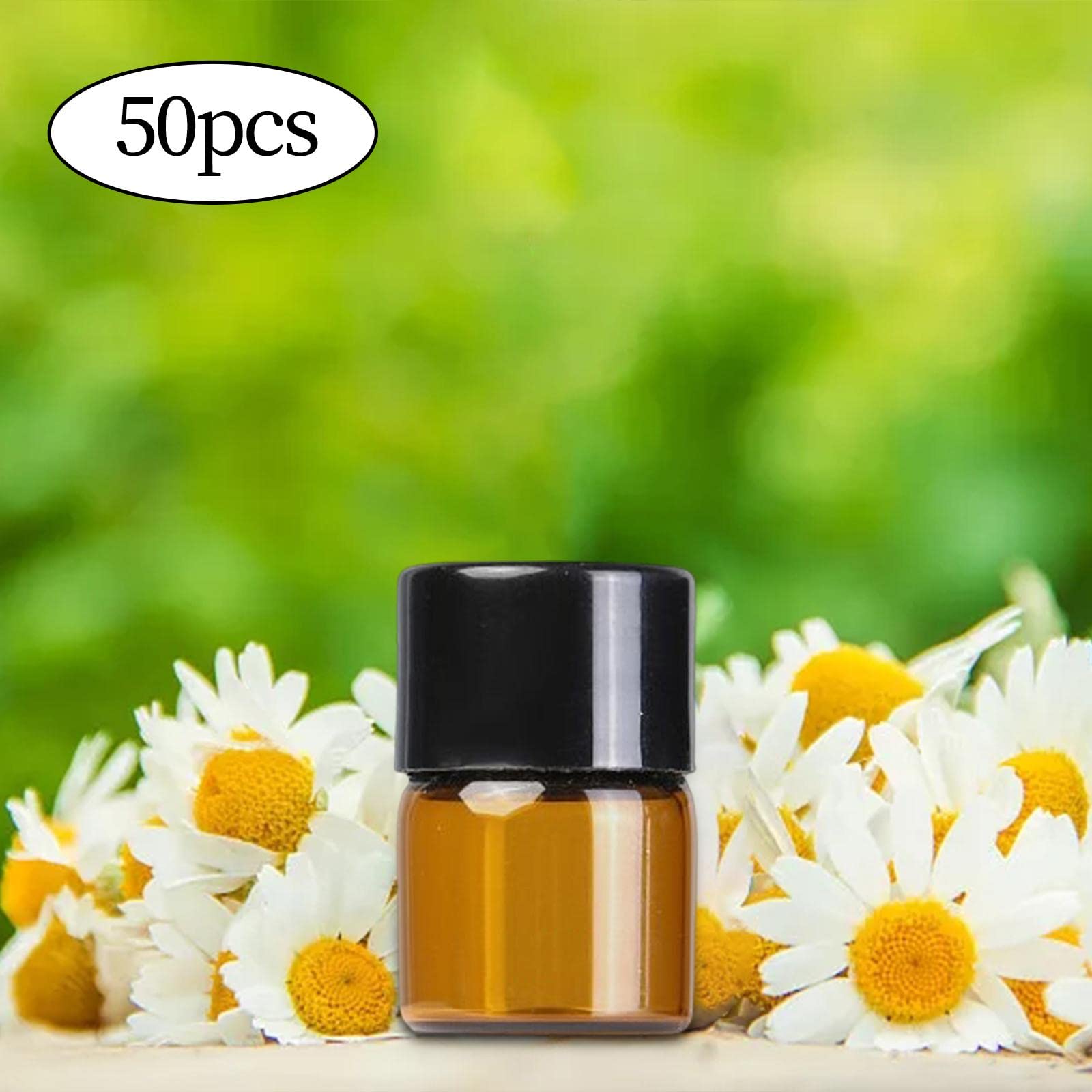 Juego de 50 botellas de cristal recargables duraderas para muestras de fragancias de 1 ml