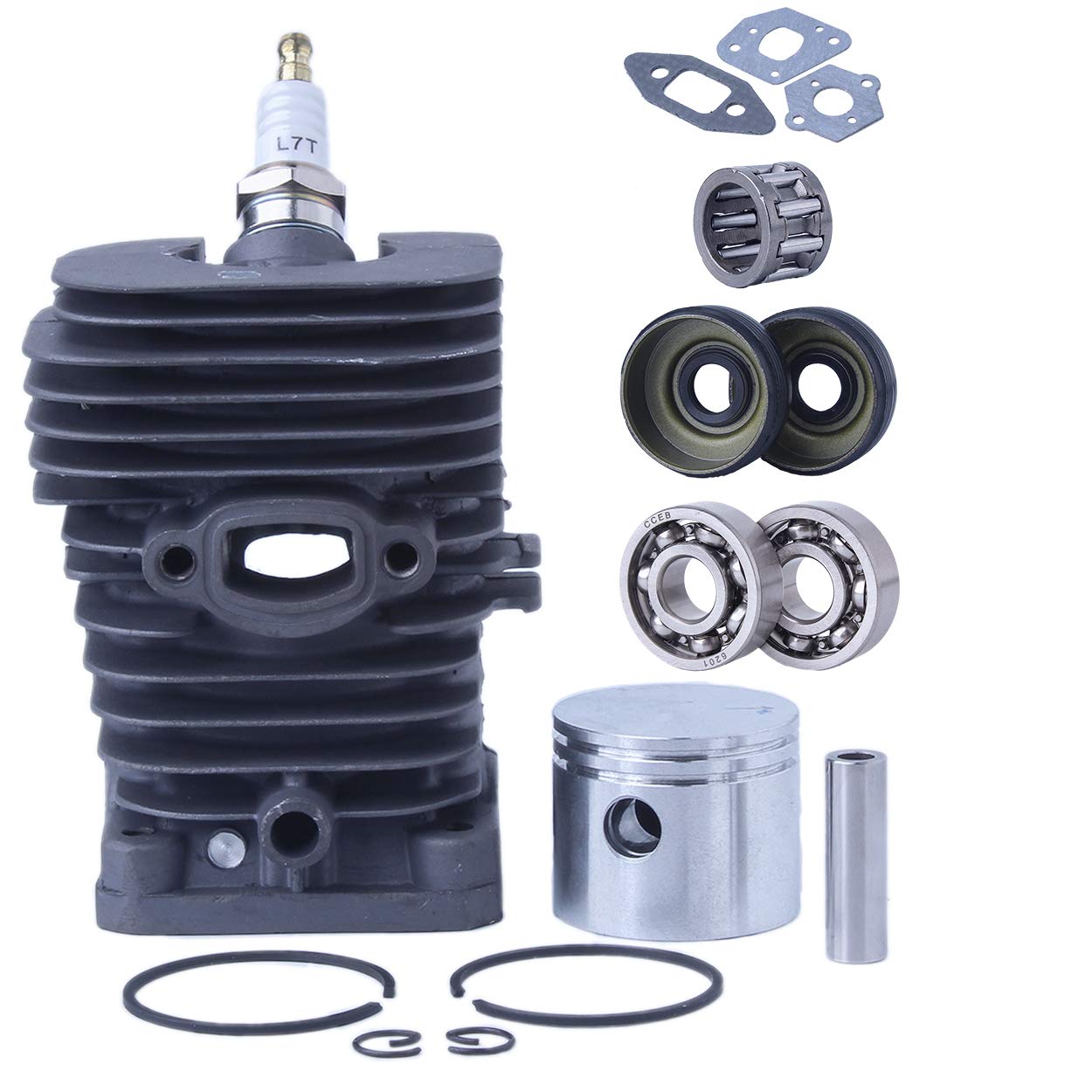 Sponsored Ad – Cylinder Piston Kit 41 mm for Partner 33 350 351 352 370 371 382 390 401 Formula 400 420 421 422 PN 530 01 25-52 530 03 799-35 5 30 01 24-24 530 06 97-20 530 07 14-11 5300715-79