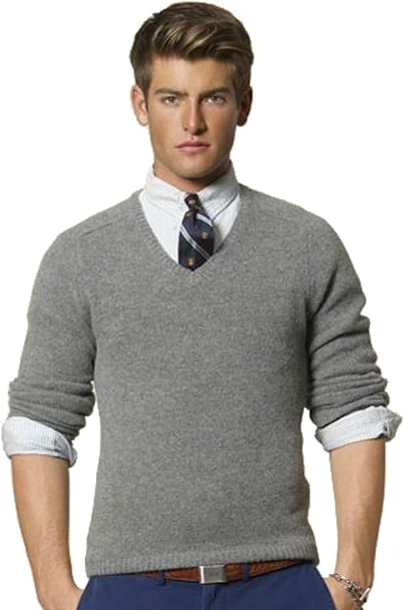 Amazon ラルフローレンラグビー Rugby Ralph Lauren 正規品 メンズ Vネックセーター グレー 並行輸入品 Xxl コード 6 セーター 通販