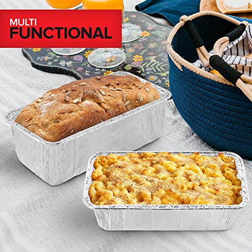 Stock Your Home 2 Lb Aluminum Foil Mini Loaf Pans (30 Pack) Disposable Small Loaf Pan – 2 Pound Baking Tin Liners, Perfect To Bake Cakes, Bread Loaves, And Meat - 8.5 X 4.5 X 2.5 #TOP6