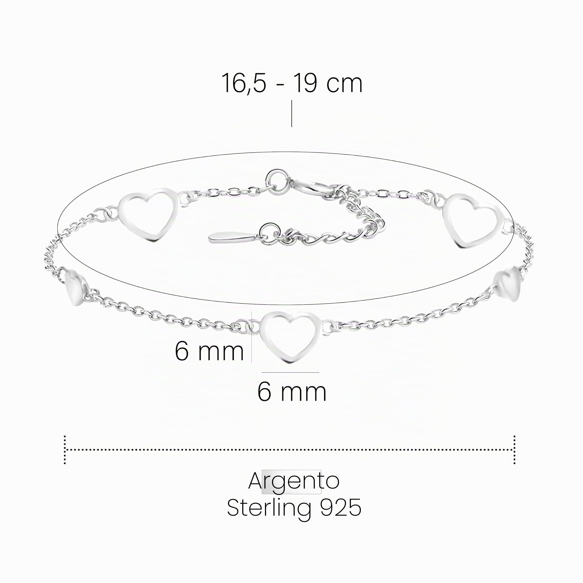 Sofia Milani - Bracciale da Donna in Argento 925 - Ciondolo a Cuore - 30227