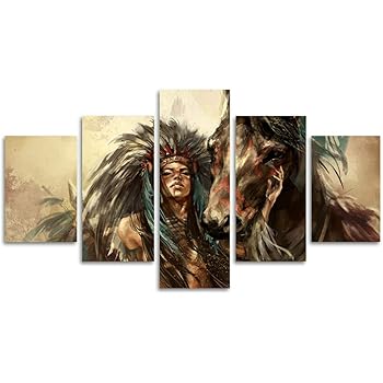 Amazon Com Pintura En Lienzo De 5 Piezas Para Pared Con Diseno