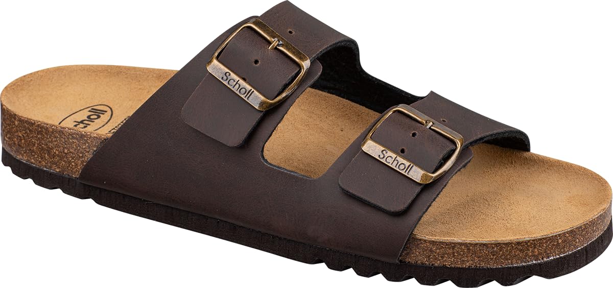 Scholl Men's Julien Sandal, Dark Brown, 7 UK