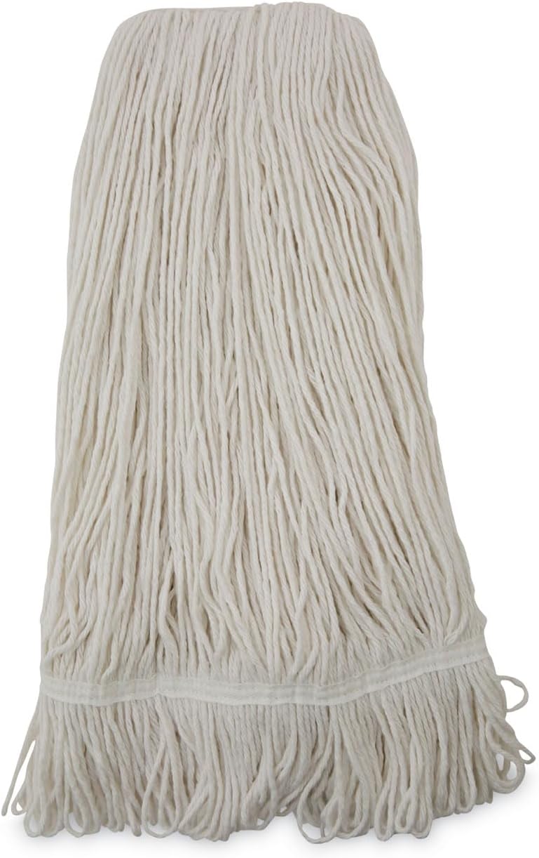 Boardwalk Pro Loop Web/Tailband Wet Mop Head, Rayon, 24oz, White, 12/Carton