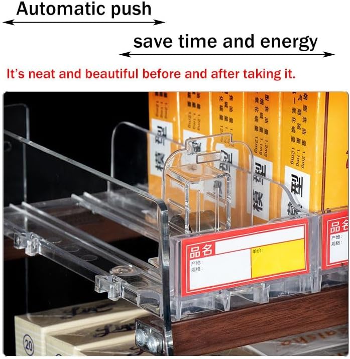 Free Standing Display Racks Mobile Storage Racks Cigarette Racks Supermarket Racks，Automatic Acrylic Cigarette Display Rack - Vending Machine Holder, Retail Organizer, Clear Push Box Case, 5