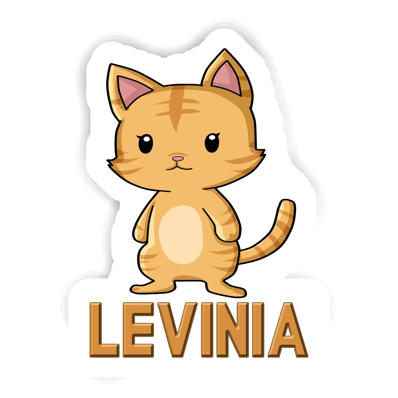12 Stickers Levinia Cat (2pcs 5.5inch, 4pcs 2.5inch, 6pcs 1.8inch)