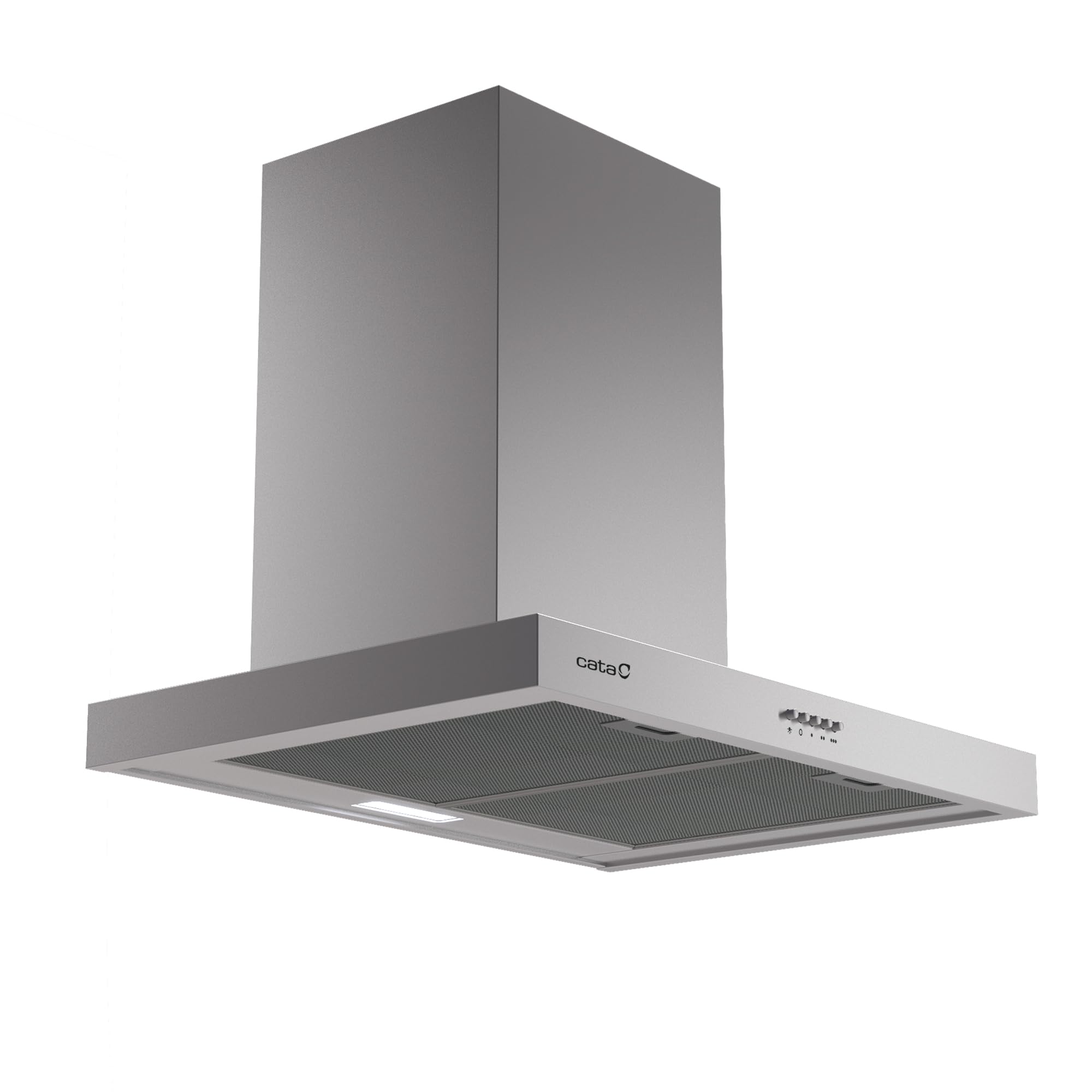 Cata S Plus 7010 X Campana Extractora Decorativa de Pared 70 cm, 637 m³/h, 3 Velocidades, Control Mecánico, Iluminación LED, Filtros Lavables, Motor 270 W, Acero Inoxidable