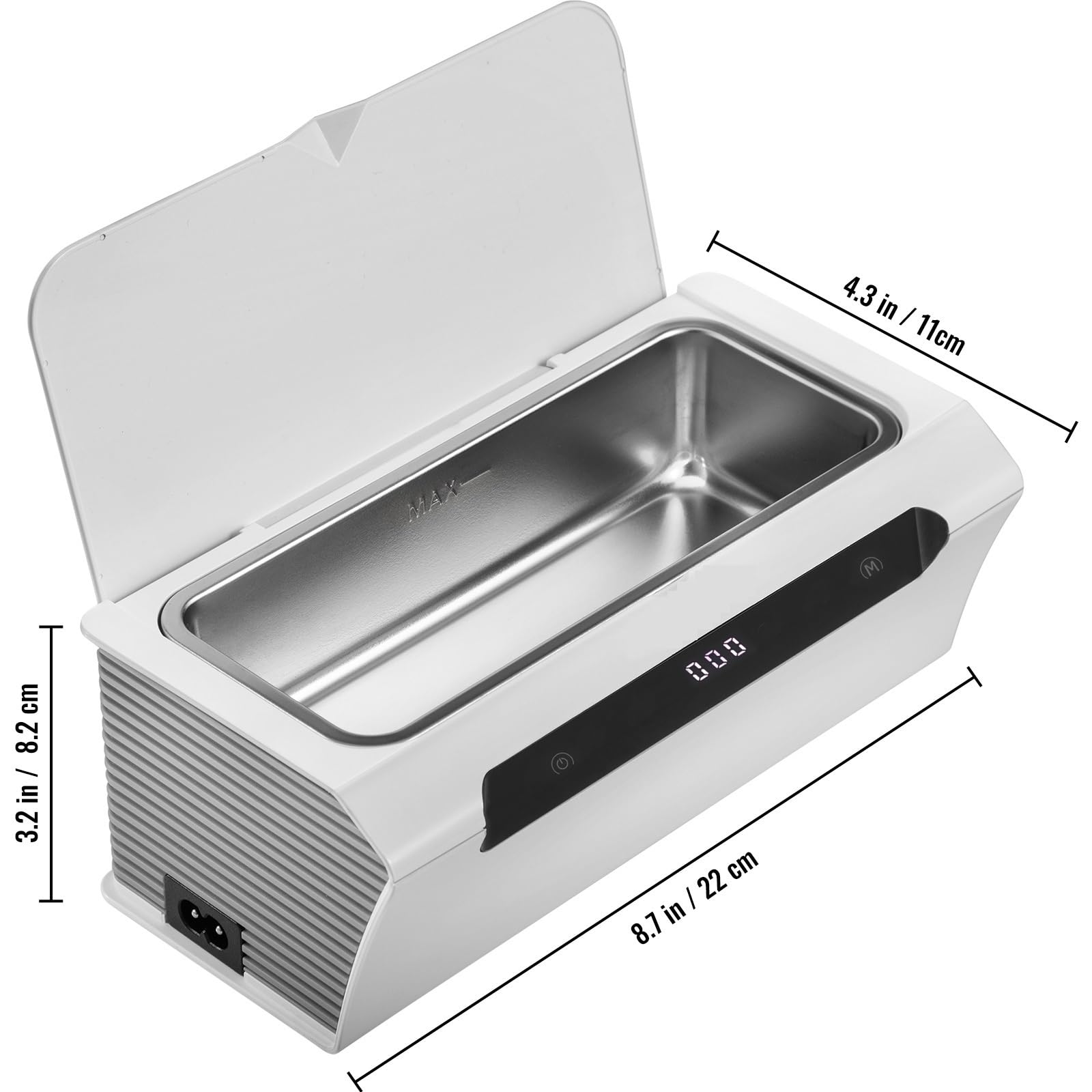 Mini Ultrasonic Cleane 500ml przenośna pralka ultradźwiękowa kąpiel Sonic urządzenia czyszczące do okularów sprzęt AGD(Wit)