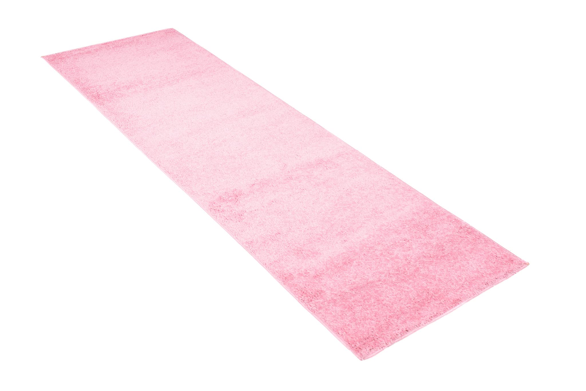 TAPISO Delhi Tapis de Passage Poils Longs Shaggy Moderne Rose Uni Tapis Couloir Long Salon Chambre Adulte Descente de Lit Moelleux Epais Oeko-TEX 80 x 300 cm