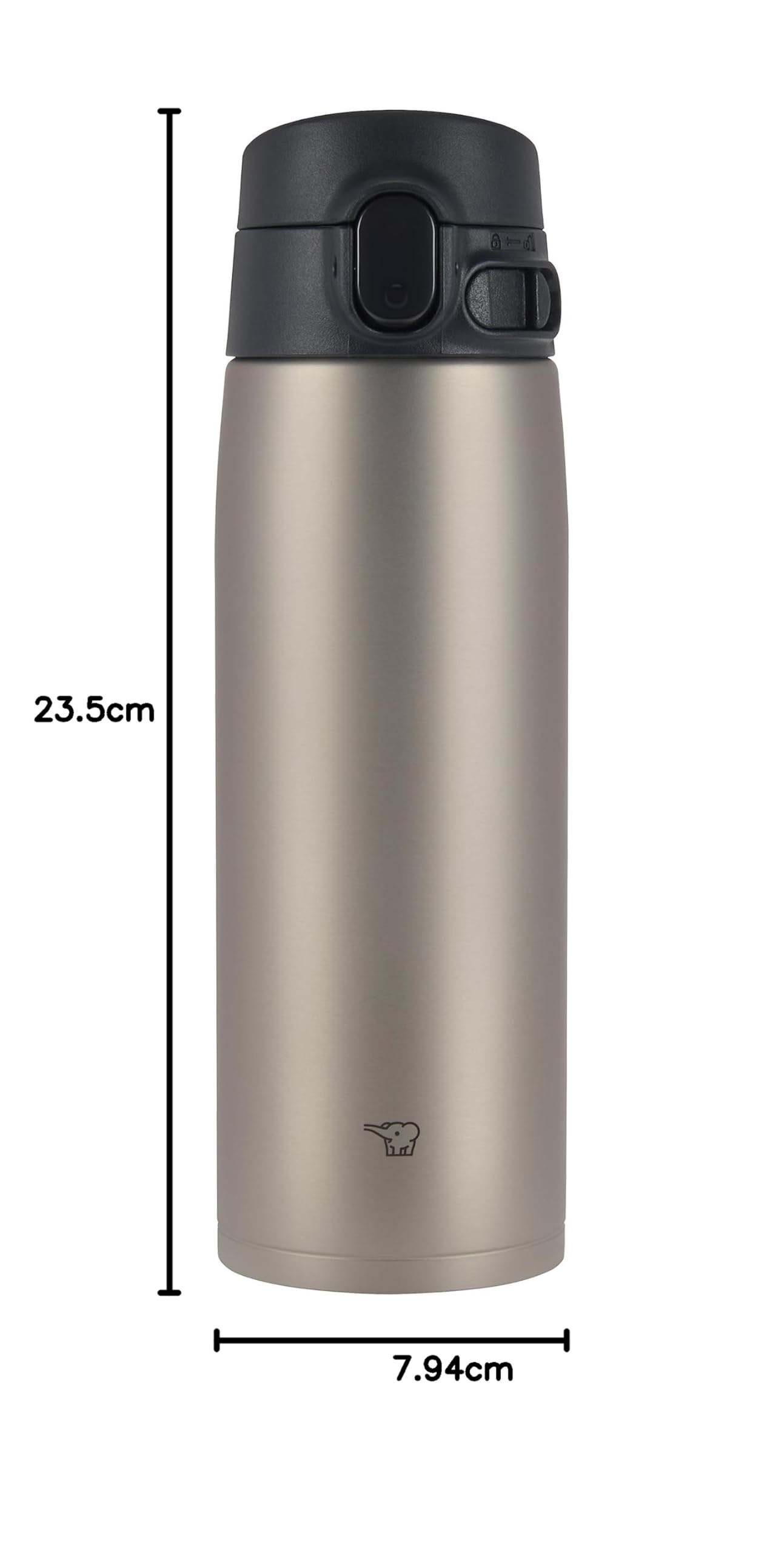 Zojirushi SM-VA60XA Vakuum-Isolierflasche, 20 Unzen, Edelstahl